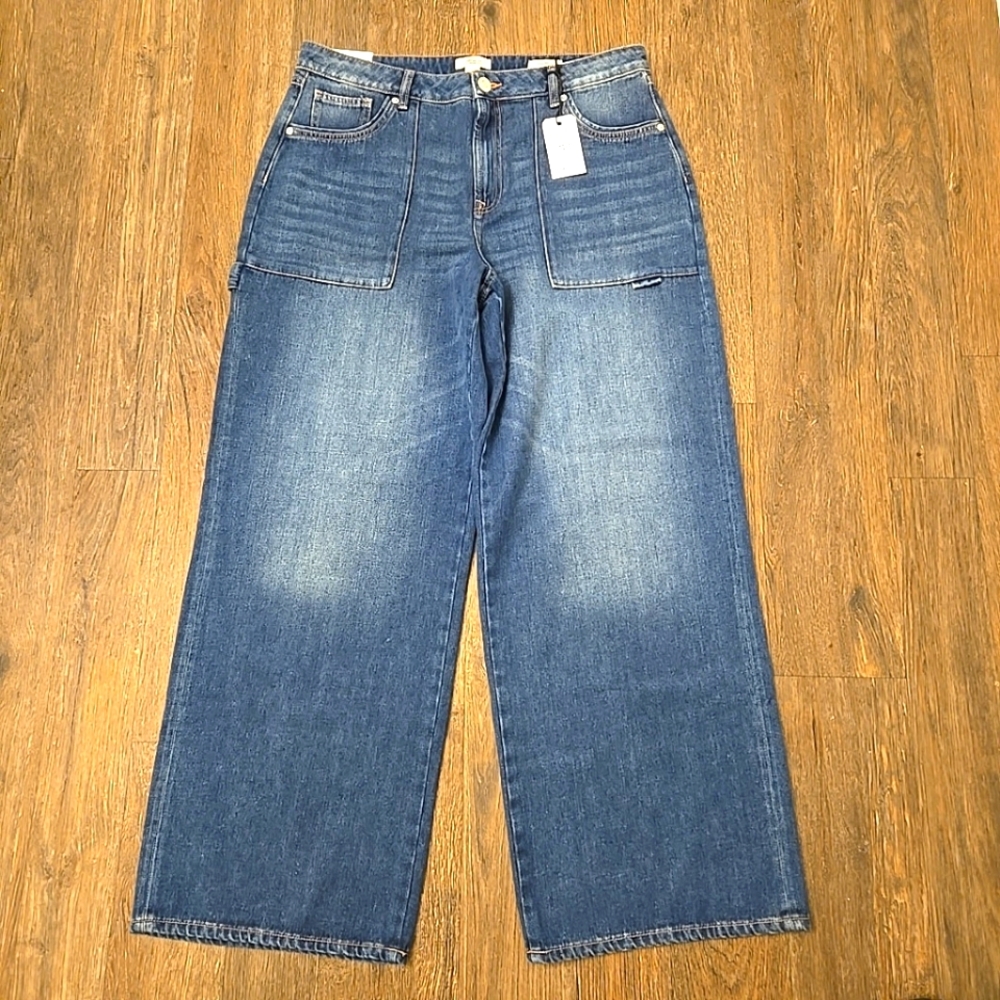 Forever 21+ Womens Jeans Size 14 Slim Fit Straight Leg Mid Rise NWT